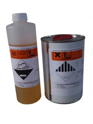 Kit EPOXY 1kg stratification et glacage anti uv 4 Accessoires Kit EPOXY 1kg stratification et glacage anti uv 4