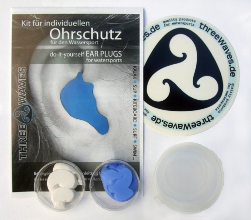 Lot De 6 Paires De Bouchons D'oreilles En Silicone – Forme Spirale, étanches, Avec Boîte De Rangement, Pour Natation, Plongée, Surf, Bleu