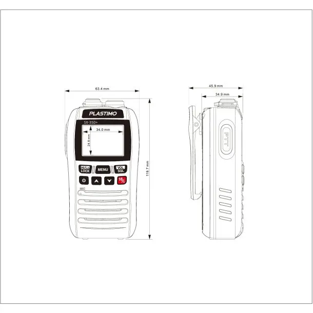 VHF Plastimo SX-350+ 3 Accessoires VHF Plastimo SX-350+ 3