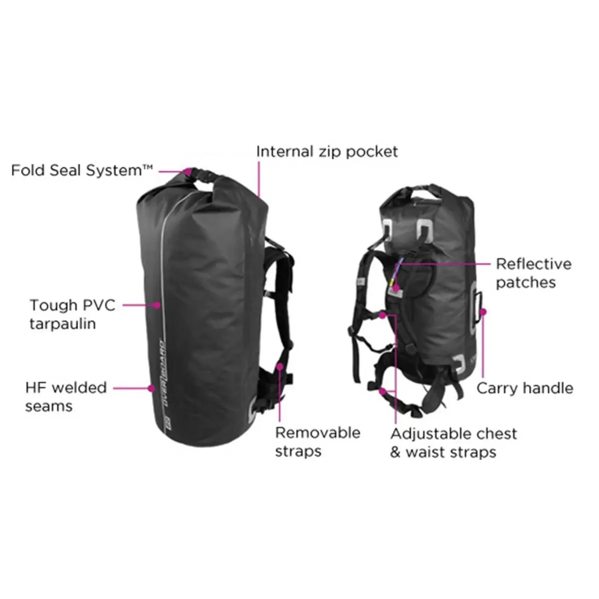 Sac à dos étanche Overboard Dry Tube 60L 3 Accessoires Sac à dos étanche Overboard Dry Tube 60L 3