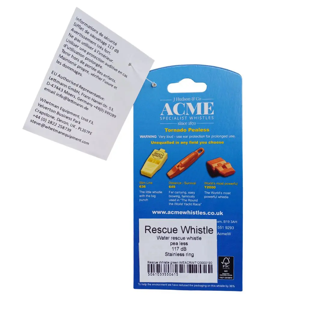 Sifflet Whetman – Rescue Whistle HiVis 4 Accessoires Sifflet Whetman – Rescue Whistle HiVis 4