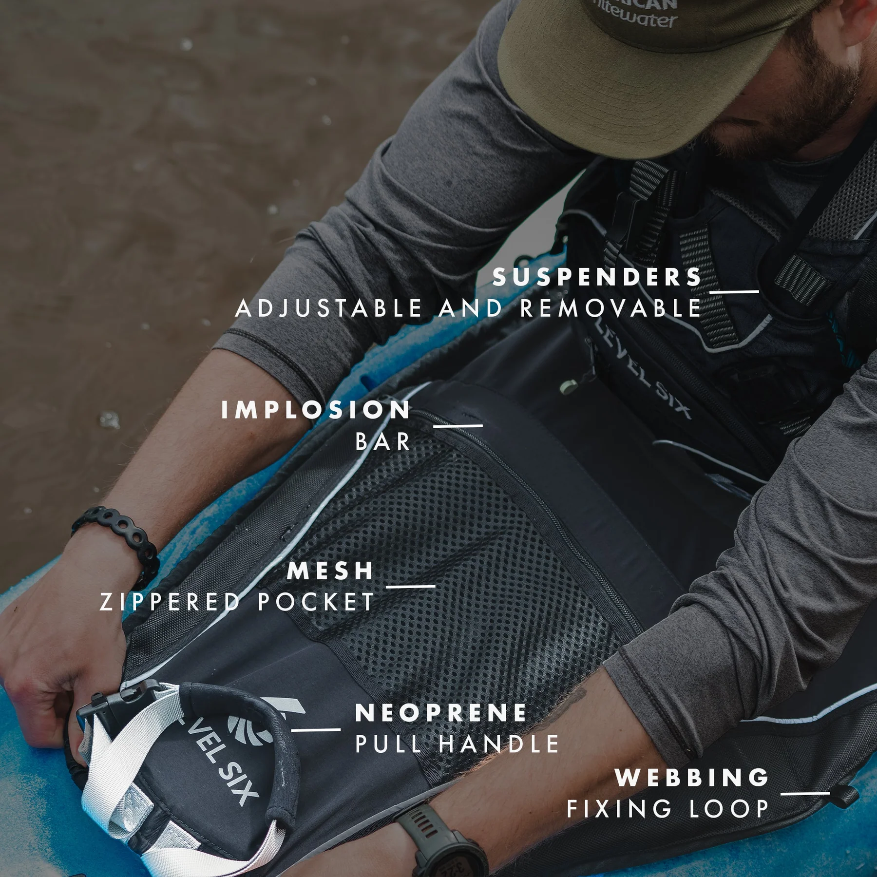 Jupe nylon Level Six MARINER 7 Accessoires kayak de mer Jupe nylon Level Six MARINER 7